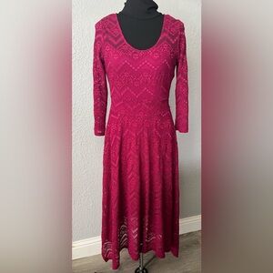 Pink Lace Maternity Dress Size Medium